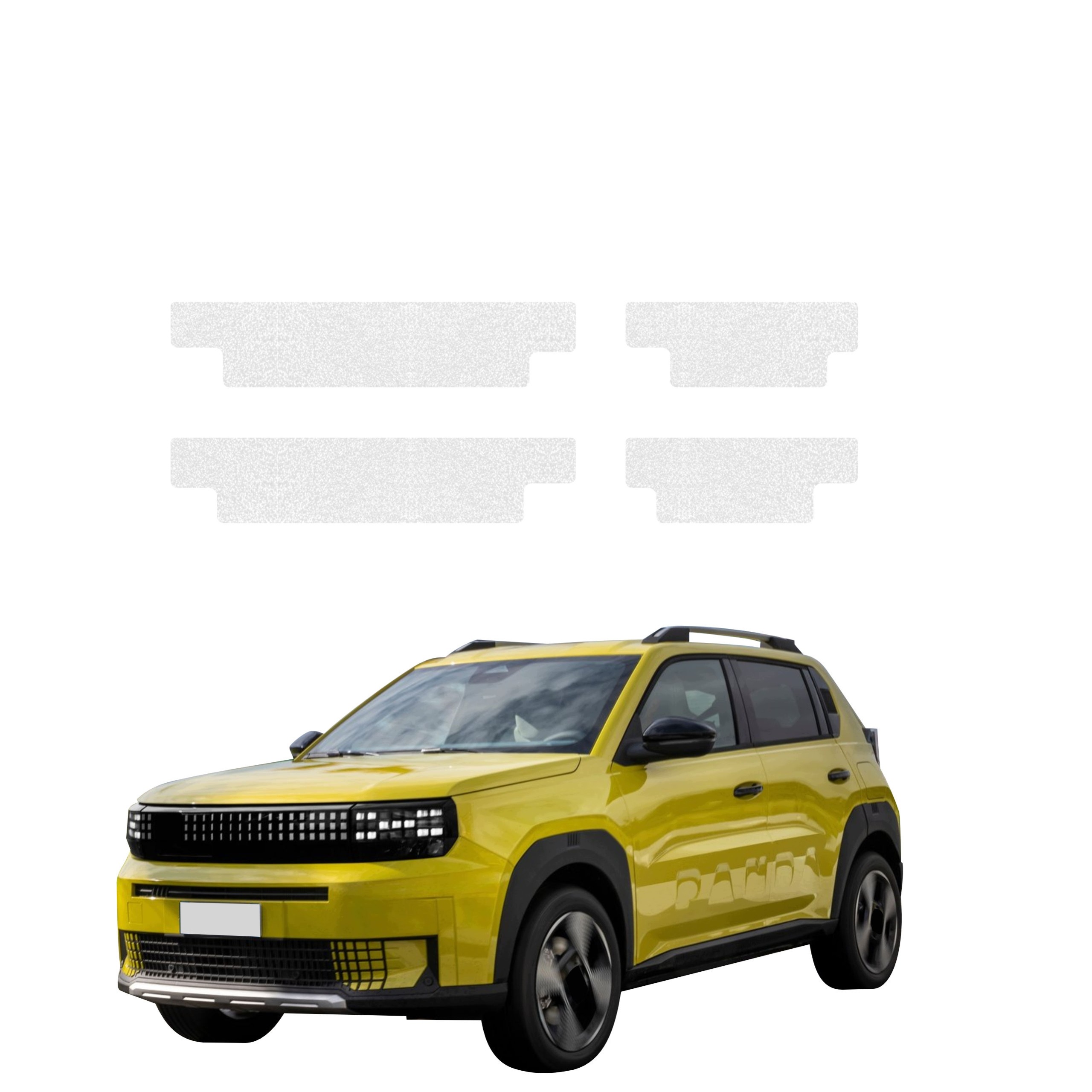 4v1 Technická povrchová úprava prahů pro Fiat Grande Panda (2025-2026) Bezbarvá