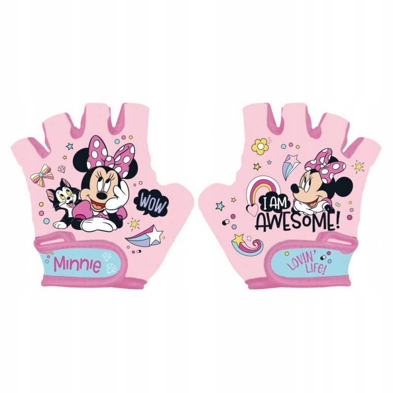 Seven Rękawice rowerowe Minnie pink Polyester/elastan, 3 9 lat (PX-59091)