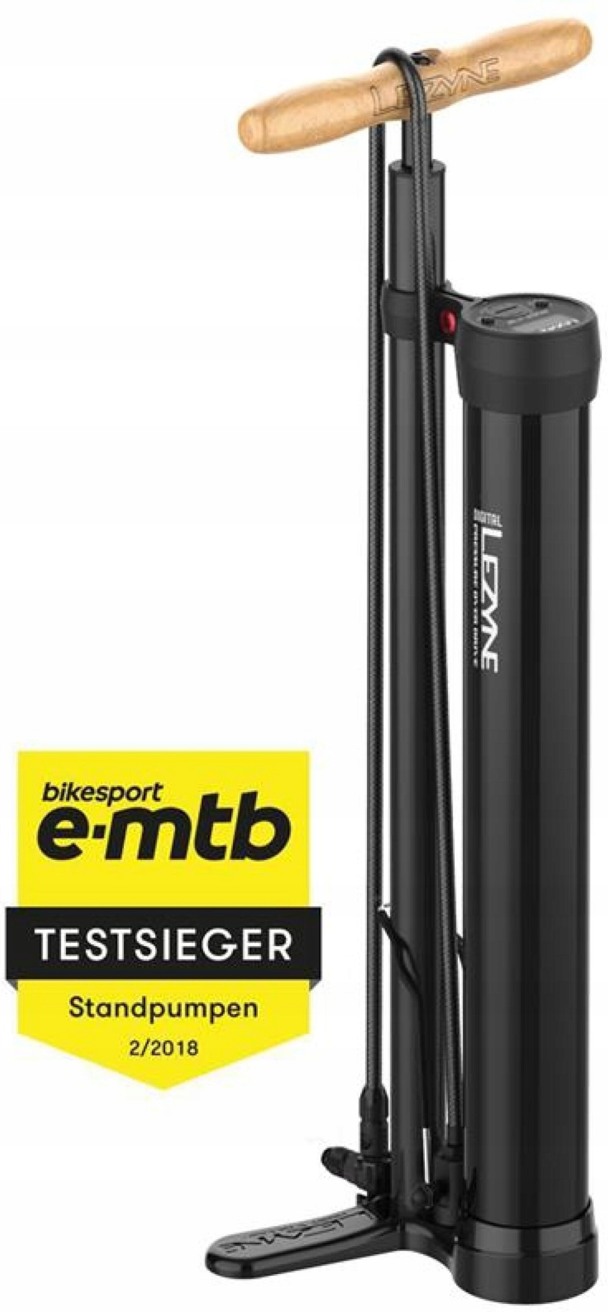 Lezyne Podlahová pumpa Digital Pressure Over Drive, černá, 220psi, 63,5cm