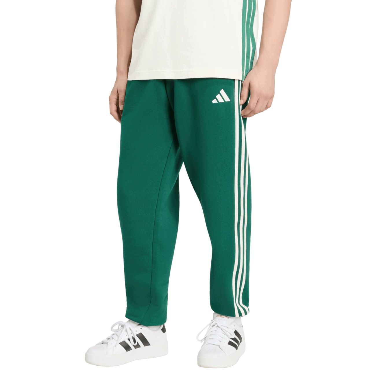 Pánské kalhoty adidas Dresové 3-Stripes Fleece Tapered Cuffed vel XXL