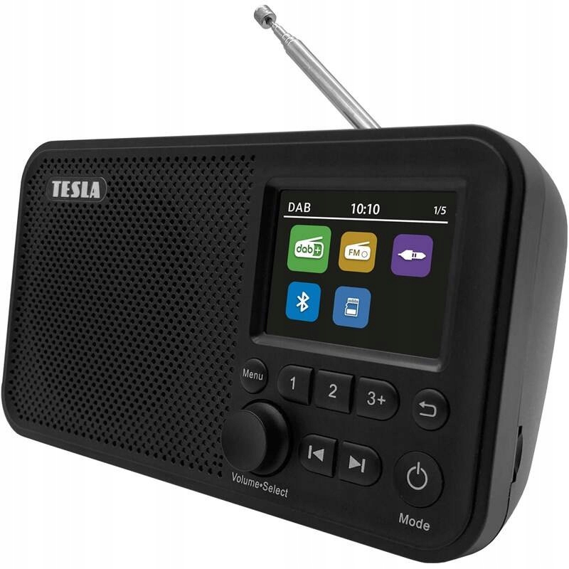 Radiopřijímač s Dab+ Tesla Sound DAB75, Bt, Dab+/fm, 220 V aku černý