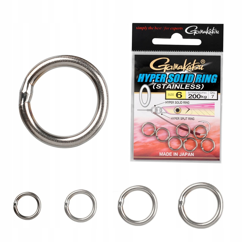 Gamakatsu Hyper Solid Ring, rozmiar 7, 331kg (6 szt.)