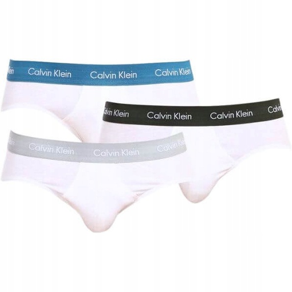 Pánské slipy Calvin Klein 3-Pack Bílé Velikost Bavlna vel S