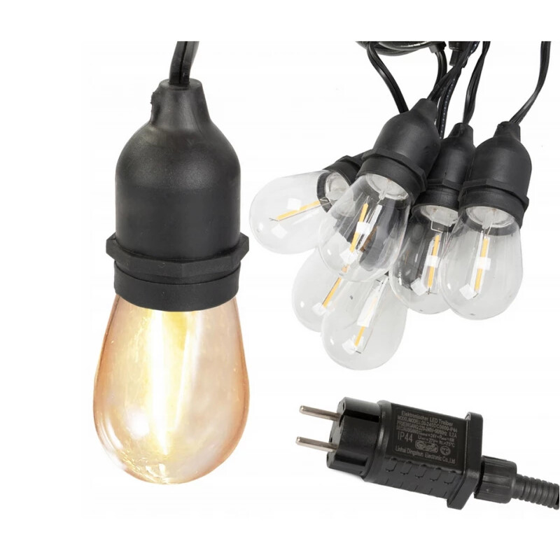 Verk 12300 Led Venkovní dekorační řetěz girlanda 15 žárovek, IP44, 15 m