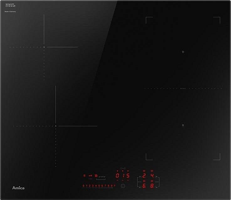 Indukční deska Amica DI 6412 Cb, 4 plotny, 59 cm, černá