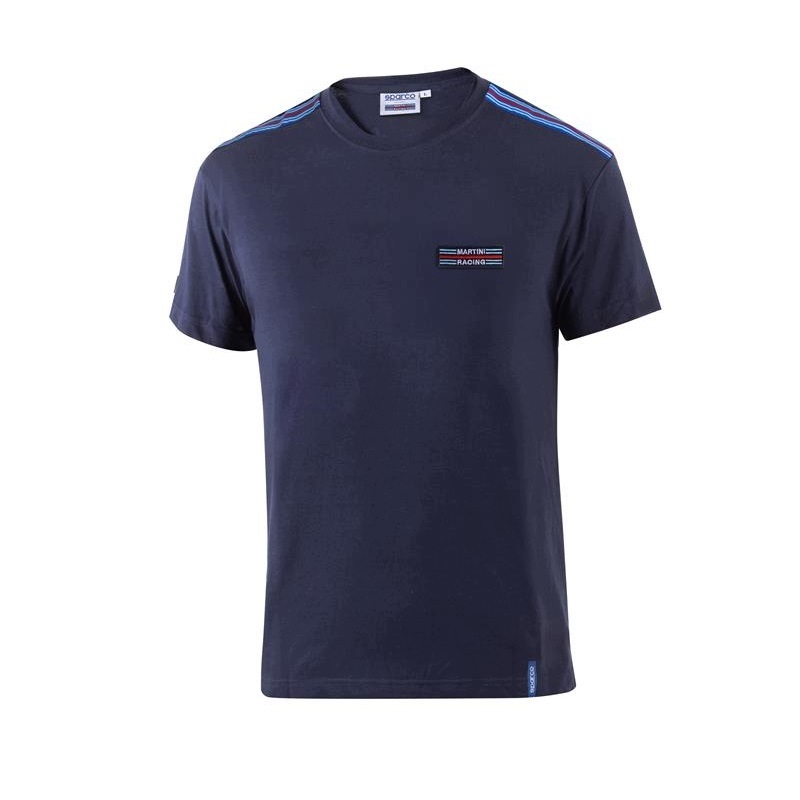 Tričko Sparco Martini Racing Top Stripes tmavomodré veľ XXXL