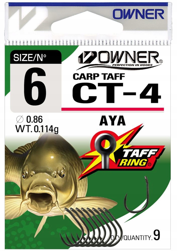 Owner CT-4 Carp Taff Aya, rozm. 6 (9 szt.)