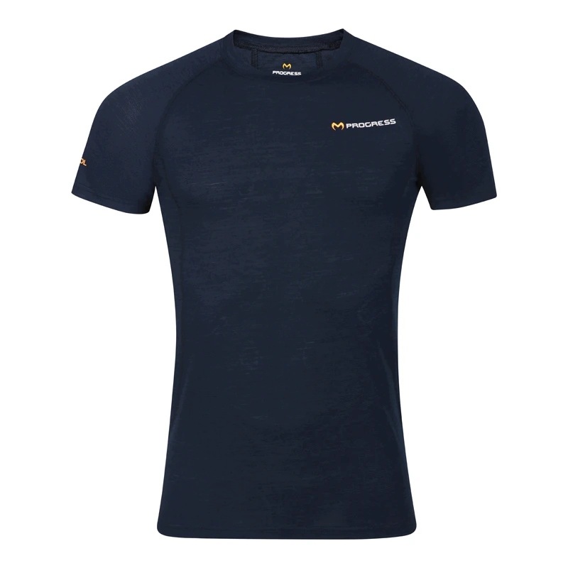 Ma Nkr 125 pánské merino triko s krátkým rukávem černo-modrá vel. XXL