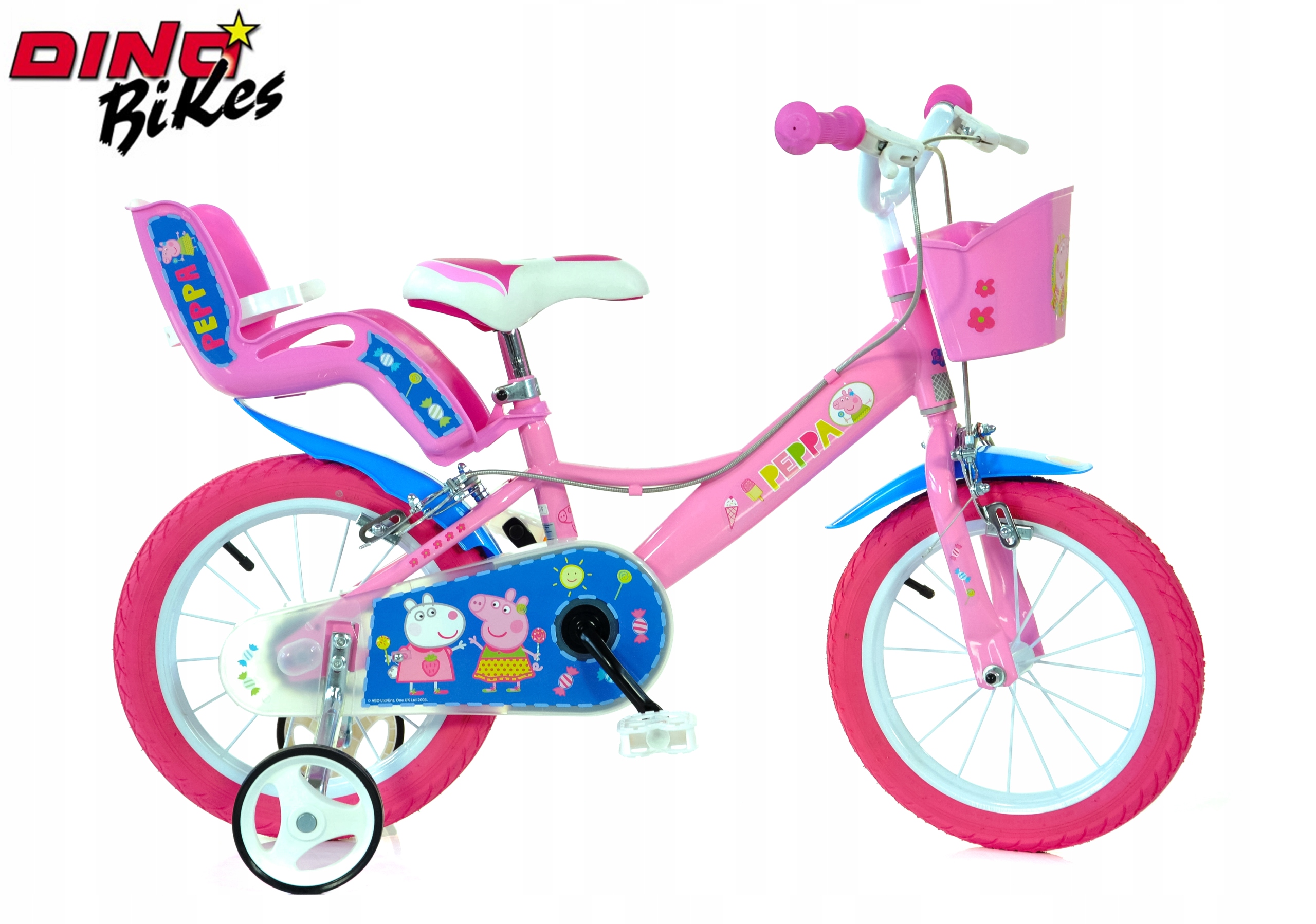 Rower dziecięcy 14" Peppa Pig, dla dzieci od 3 lat, stalowa rama, koło balansowe