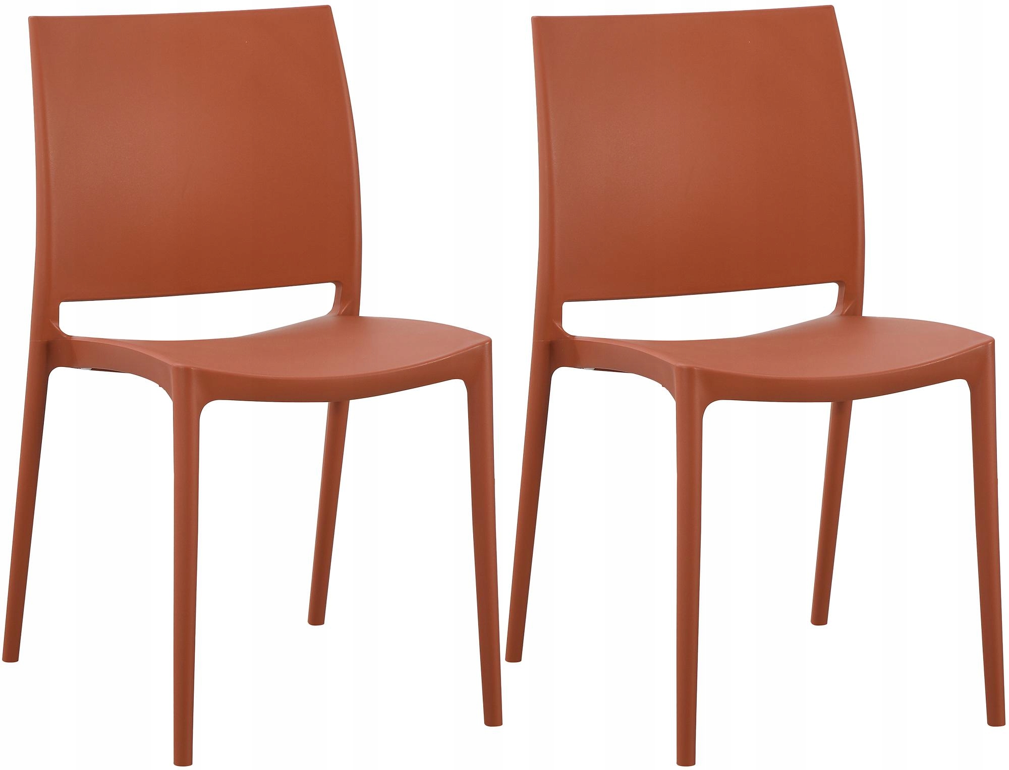 Zahradní židle Meton terracotta, 2 kusy, ergonomická