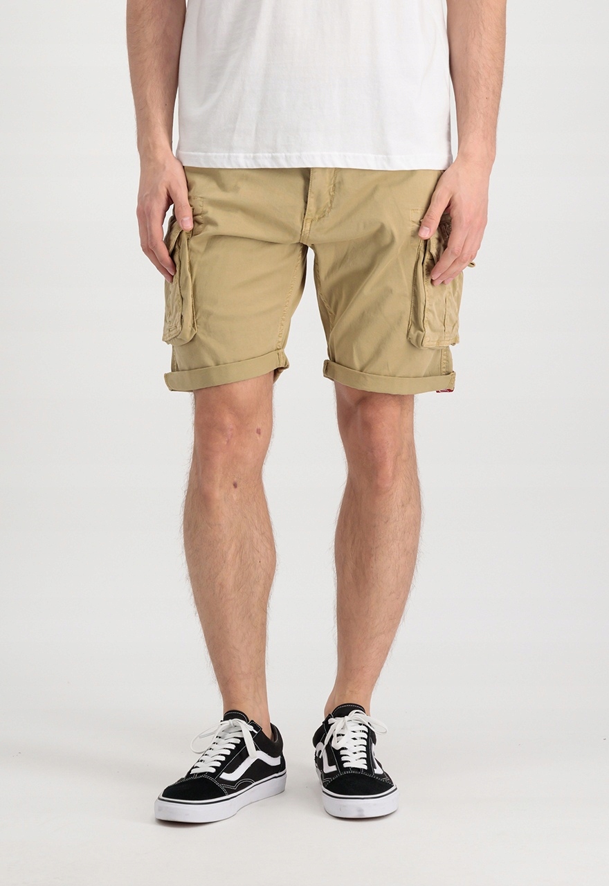 šortky Alpha Industries Crew Short pískové 33