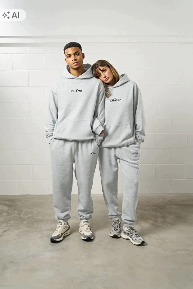 Teplákovka Měkký Hladký Sportovní Oversize Komplet Unisex M 5IA