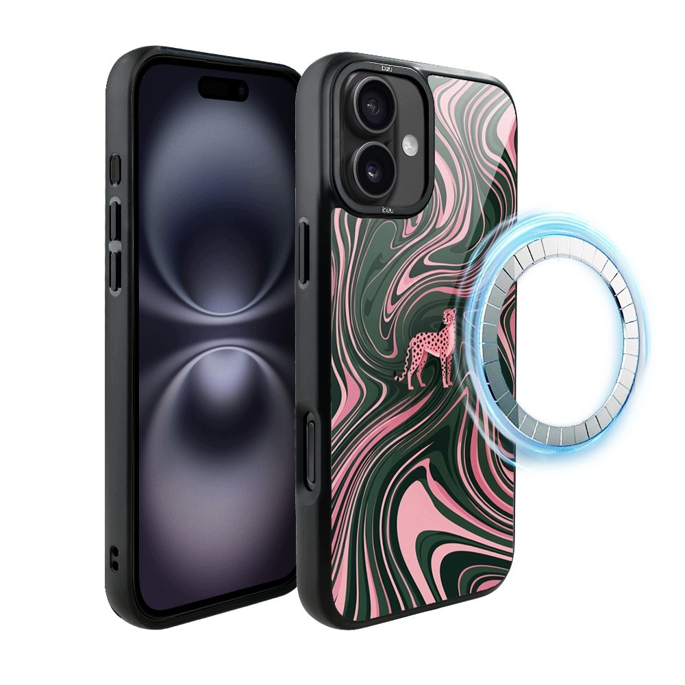 Etui iPhone 16 Ibizu DropGuard Matt z MagSafe, Dzika pantera