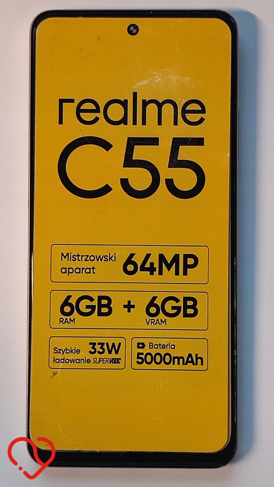 Atrapa eksponat wystawa prezenter smartfon REALME C55