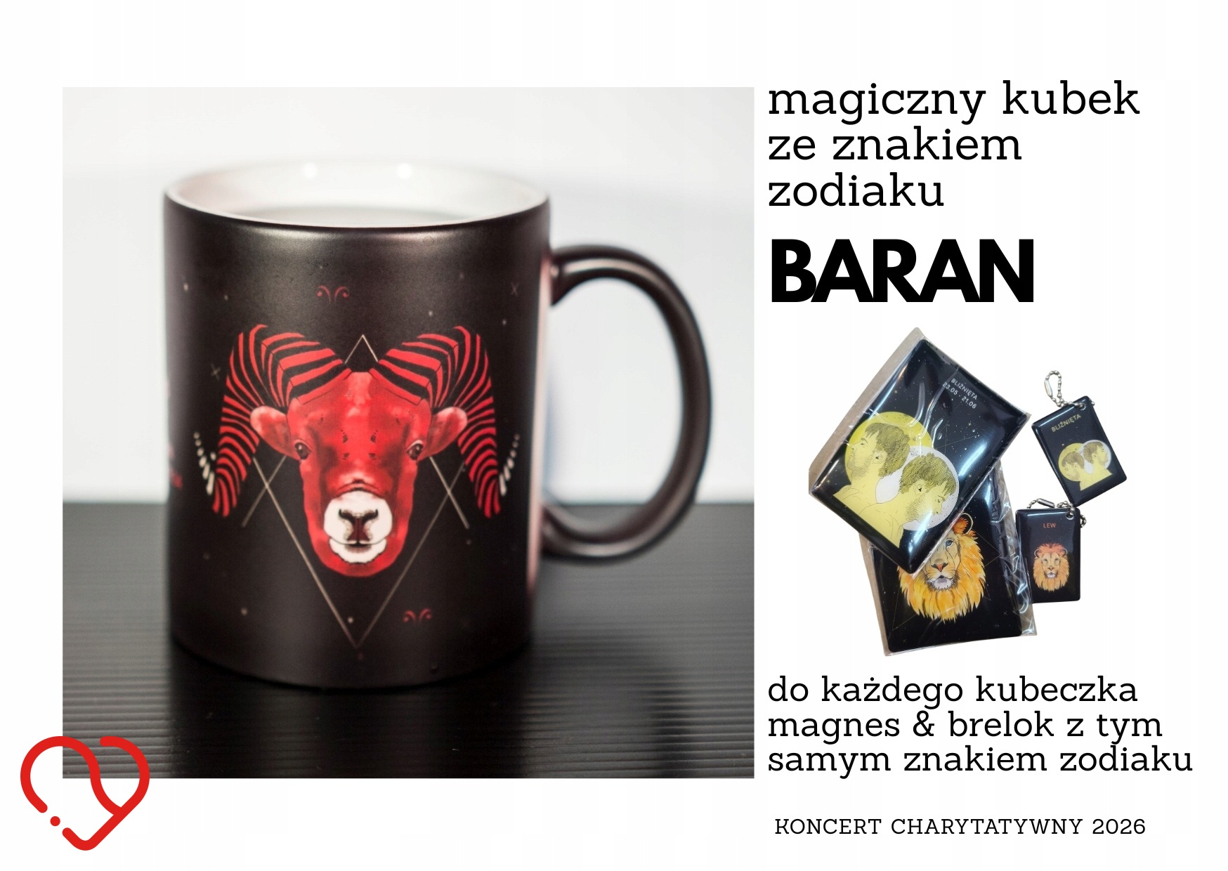 BARAN - Magiczny kubek ze znakiem zodiaku