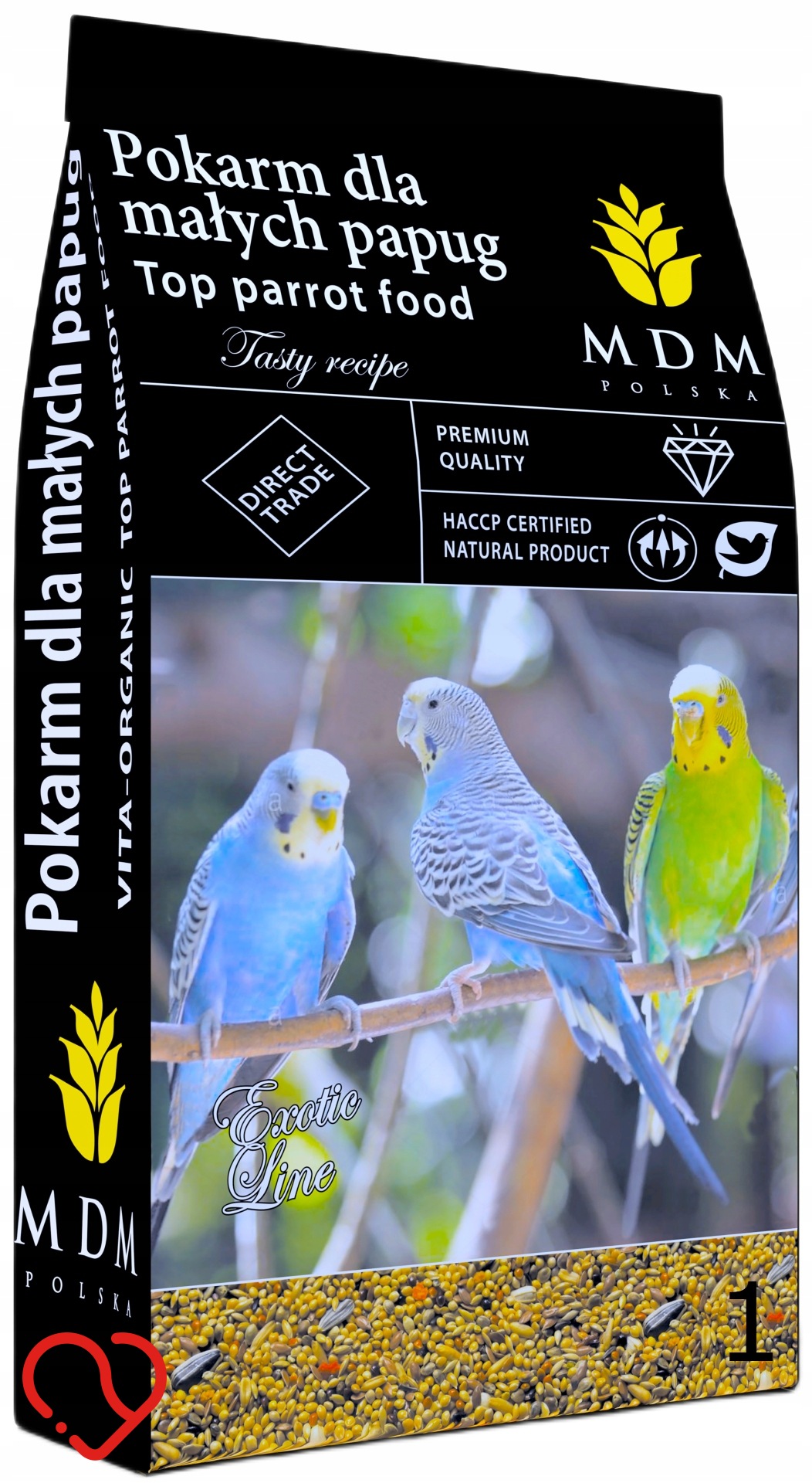 karma pokarm dla papug małych MDM PM Mini Nature 10kg fa