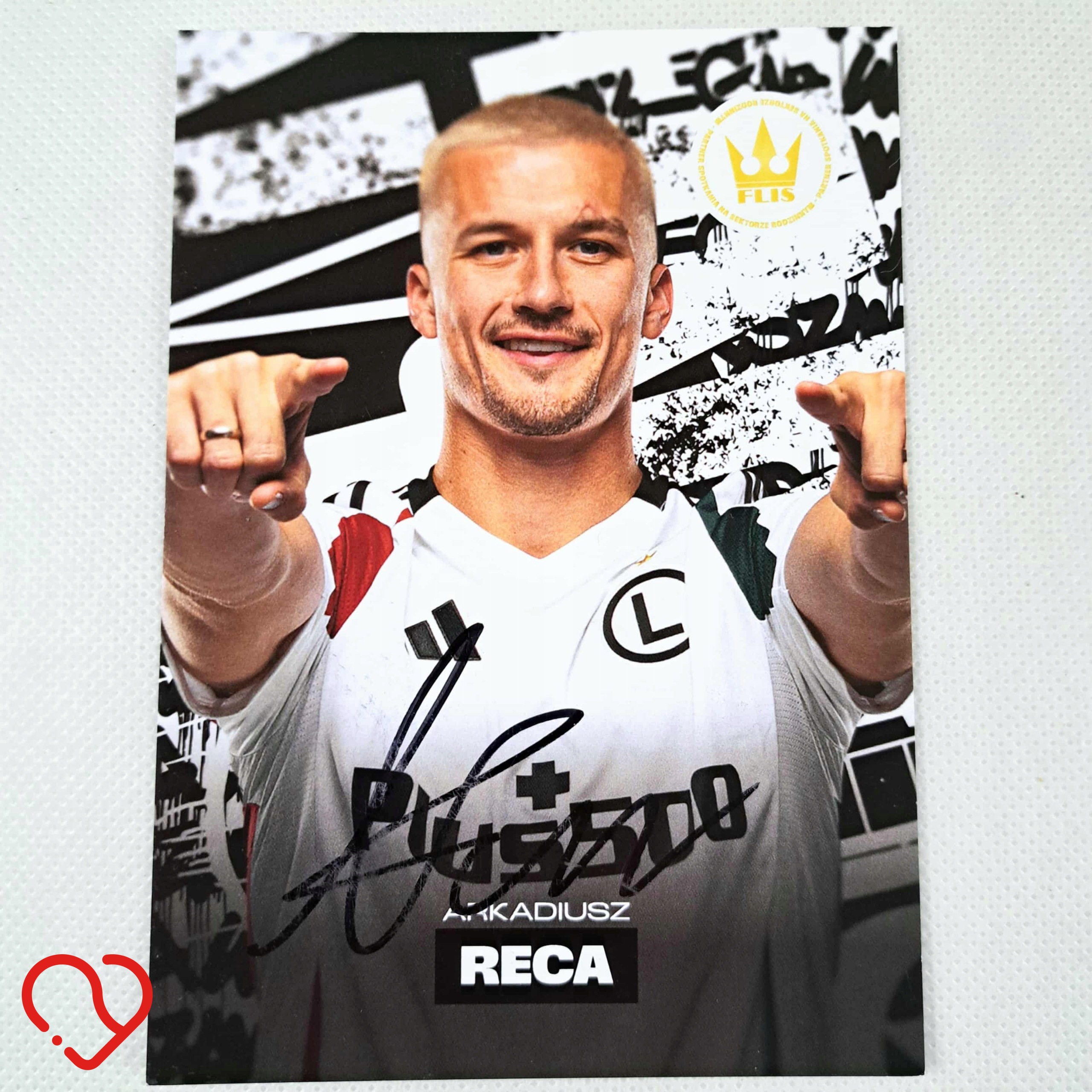 Reca - Legia - karta z autografem (clu)