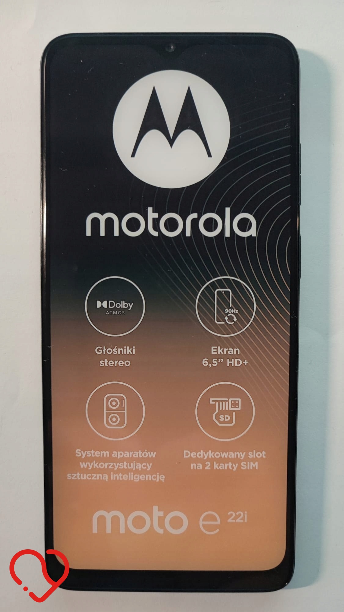 Atrapa eksponat wystawa prezenter smartfon telefon MOTOROLA MOTO e22i