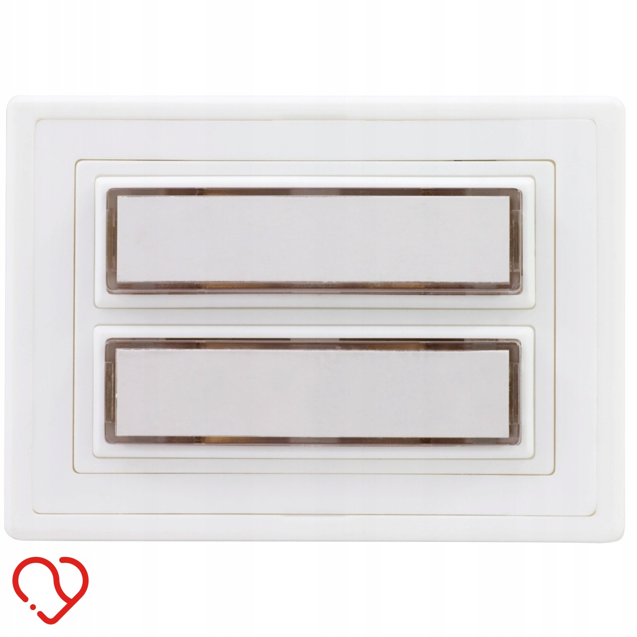 PRZYCISK DZWONKA DZWONKOWY DZWONEK NATYNKOWY 2-PRZYCISKOWY PODŚWIETLANY LED