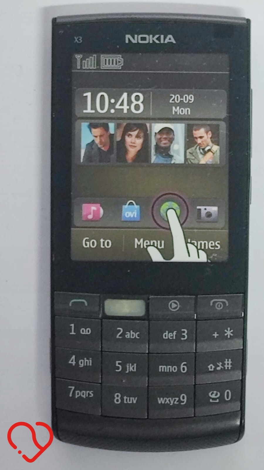 USZKODZONA Atrapa eksponat wystawa prezenter telefon smartfon Nokia X3-02