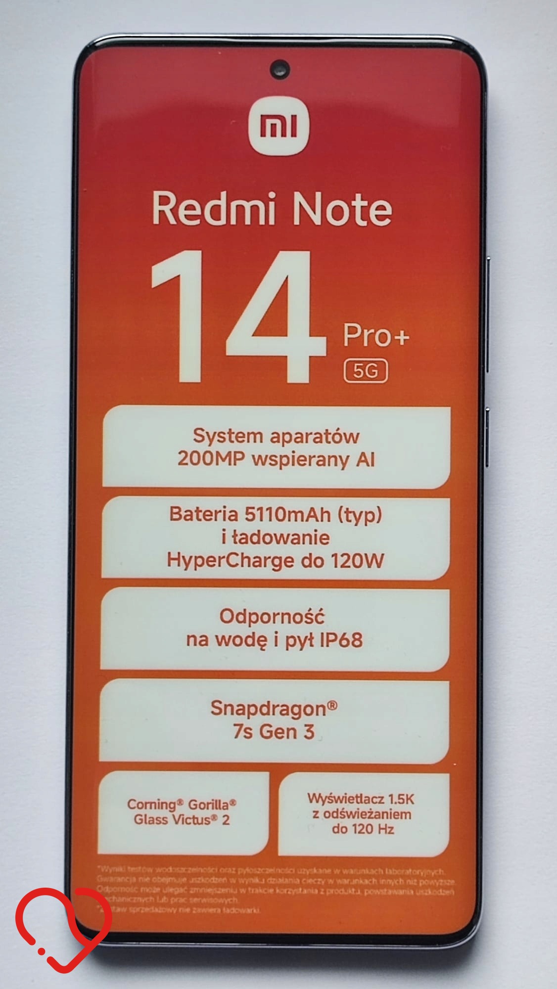 Atrapa eksponat wystawa prezenter smartfon XIAOMI REDMI NOTE 14 PRO+ 5G