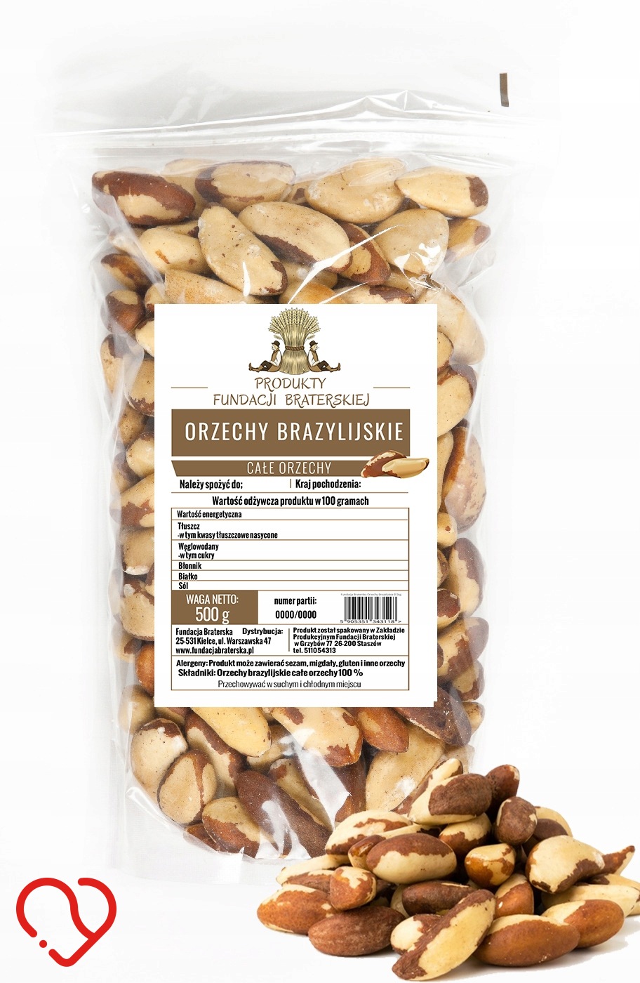 БРАЗИЛЬСКИЕ ОРЕХИ ЦЕЛЬНЫЕ 500Г-БРАТСКИЙ ФОНД