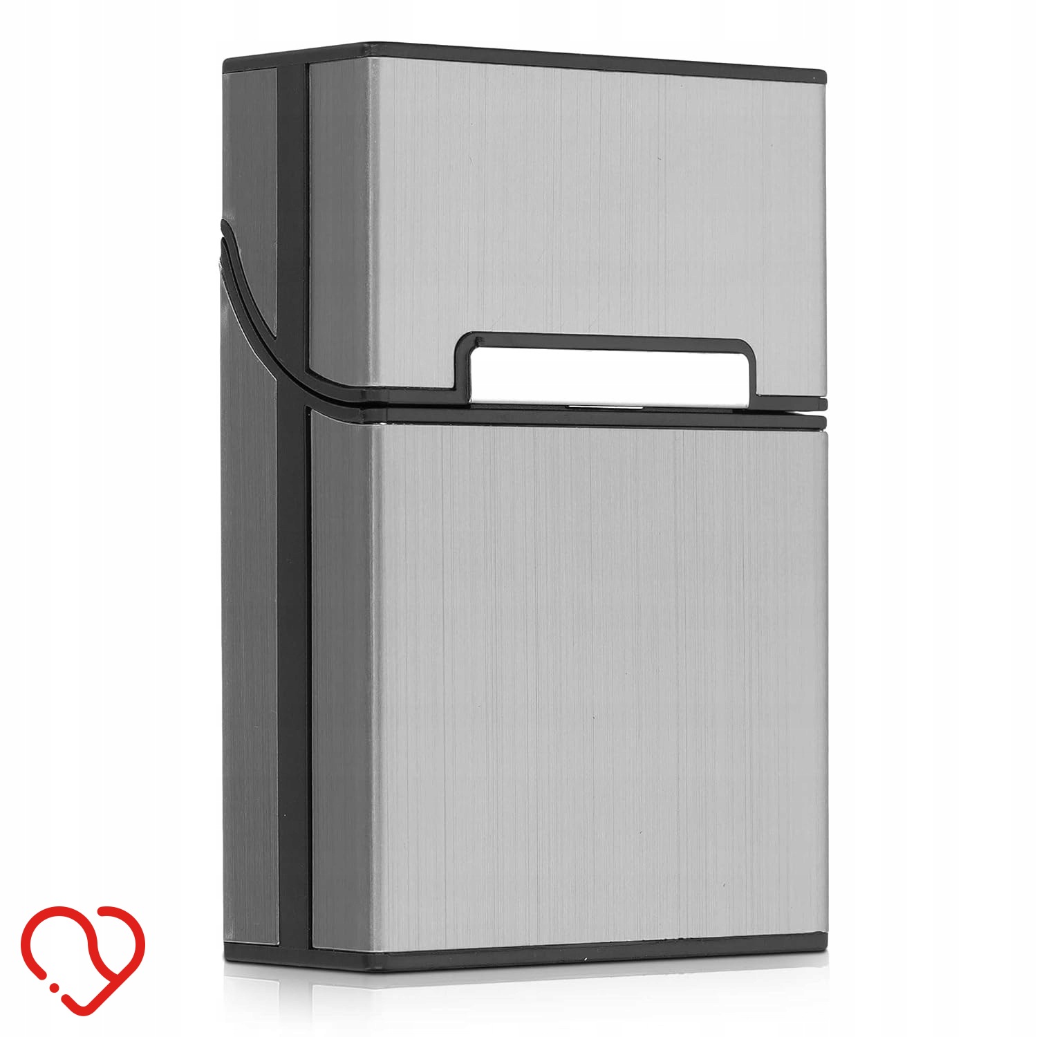 PAPIEROŚNICA METALOWA NA PAPIEROSY SREBRNA MAGNETYCZNE ZAMKNIĘCIE ETUI