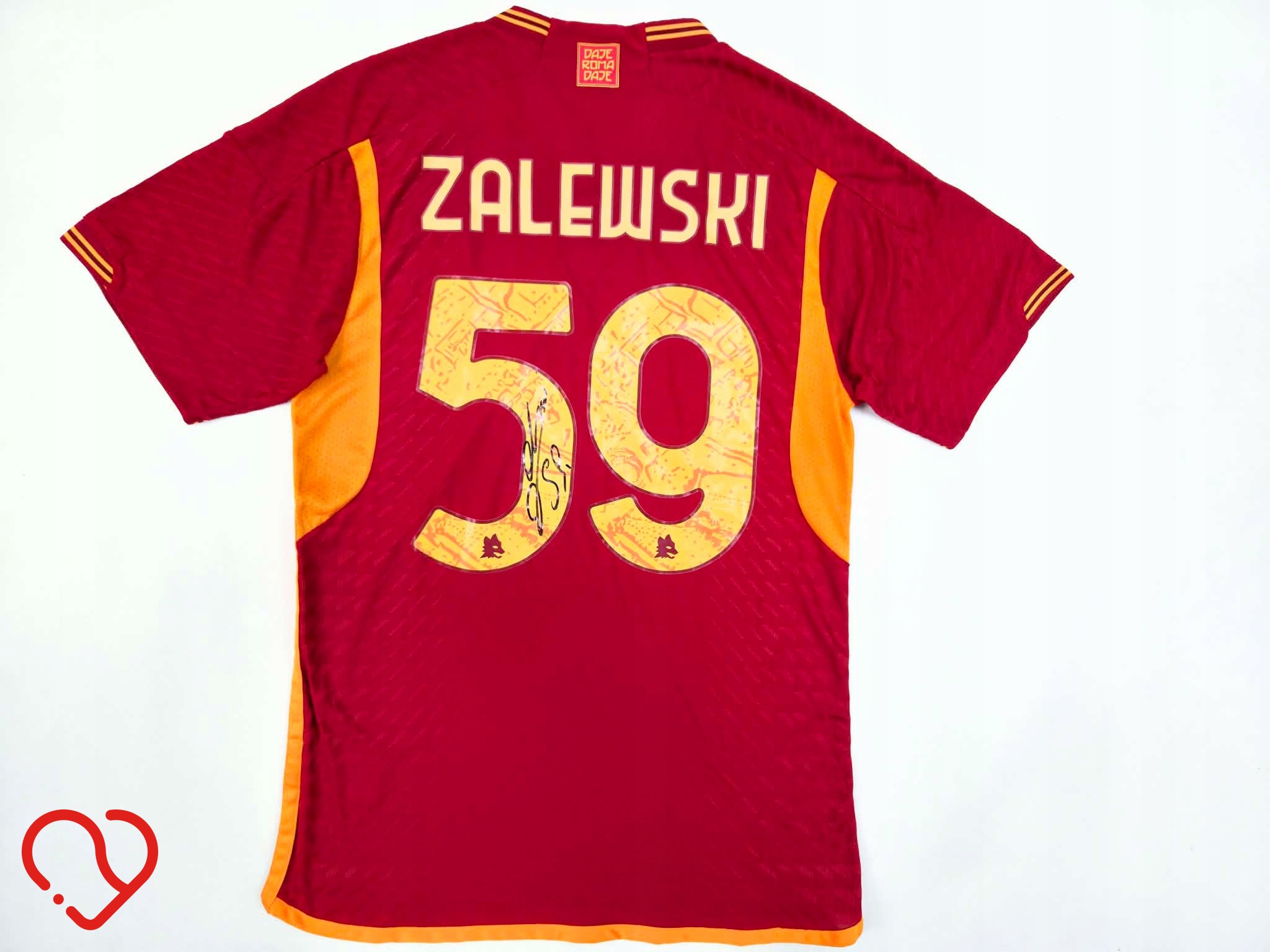Zalewski - AS Roma - koszulka z autografem (pol)