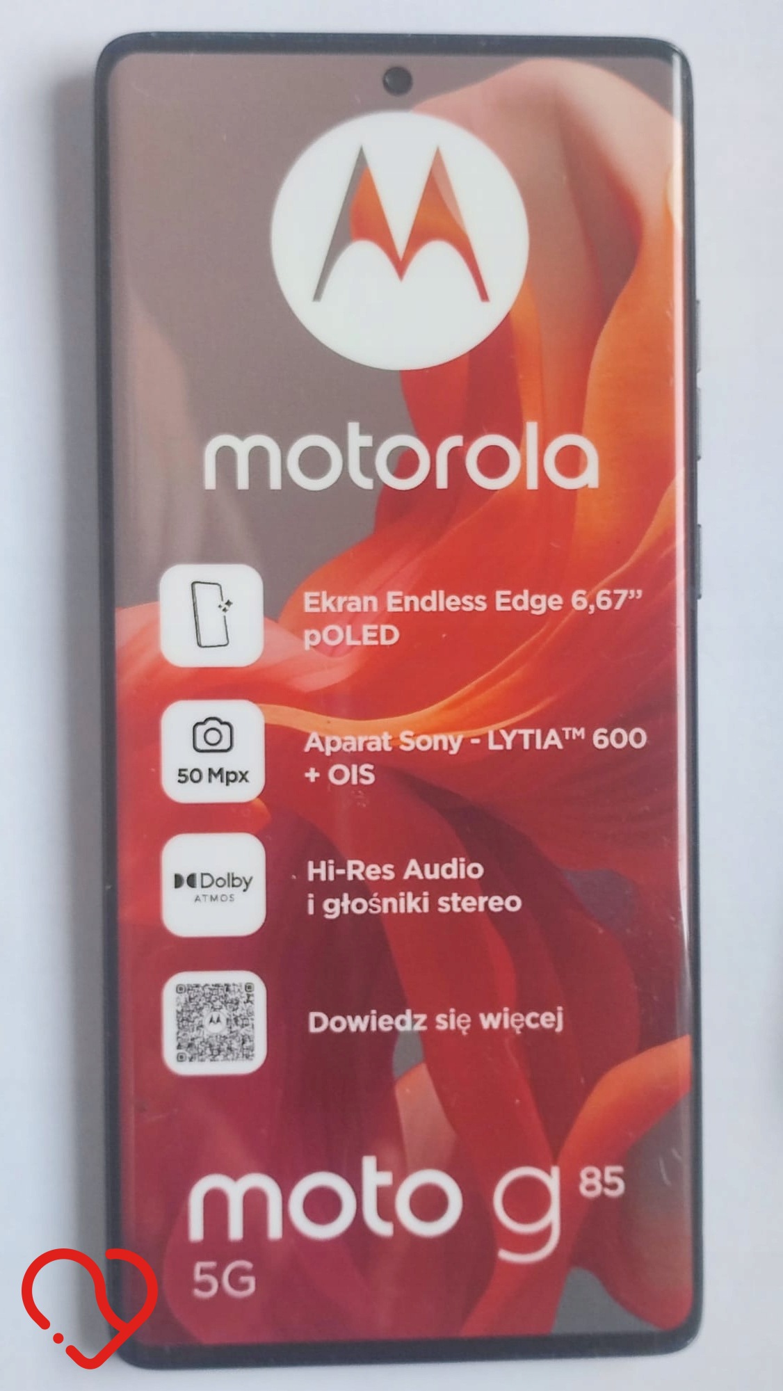 Atrapa eksponat wystawa prezenter MOTOROLA MOTO G85 5G