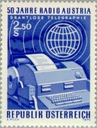 Austria 1974 Znaczek Mi 1437 ** radio telegraf