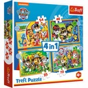 Puzzle Trefl Paw Patrol 207 elementów Puzzle 4w1 Wakacyjny Psi Patrol TREFL CTF89034395