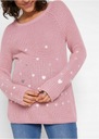Bonprix sweter ciążowy różowy klasyczny rozmiar 52