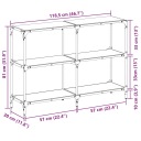 Vidaxl столик konsolowy прозрачный стеклянный blat 118,5x30x81 cm сталь лучшего качества