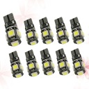 10 шт. лампочка лед  w5w t10 5smd к освещение салон, широкий kąt świecenia с разборки