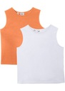 Bonprix bluzka dziecięca bez rękawów bawełna pomarańczowy rozmiar 140 (135 - 140 cm)