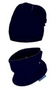 Zestaw czapka z apaszką Ekoubranka 48-56 cm granatowy