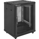 Szafa RACK 19"15U 600x600x855 Perforowane drzwi Stojąca Nóżki+Kółka Zamek