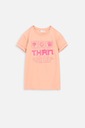 Coccodrillo t-shirt dziecięcy różowy bawełna rozmiar 146 (141 - 146 cm)