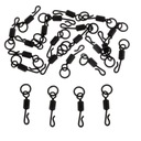 25pcs Quick Change Swivels Fishing Connector Q Shaped Swivel Clips Rigs