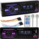 AUTORÁDIO BLUETOOTH USB MP3 AUX SD MIKROFON DÁLKOVÉ OVLÁDÁNÍ BATERIE 6 BAREV