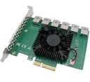 Rozdzielacz Adapter Portu PCI-E Riser Splitter 1-6