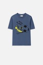Coccodrillo t-shirt dziecięcy niebieski bawełna rozmiar 140 (135 - 140 cm)