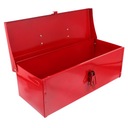 Przenośna walizka narzędziowa do przechowywania w gospodarstwie domowym, czerwona skrzynia