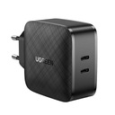 UGREEN WYTRZYMAŁA MOCNA ŁADOWARKA SIECIOWA 2XUSB-C SZYBKIE ŁADOWANIE 66W PD