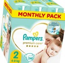 Pieluszki Pampers Premium Care Rozmiar 2 240 szt.