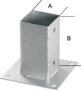 Podstawa słupa przykręcana wspornik 101x150mm