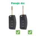 Чехол silikonowe на ключ ford fiesta focus galaxy смакс mondeo 3 кнопки недорого