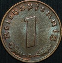 1 Reichspfennig 1939 D - menniczy egzemplarz