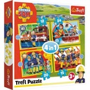 Puzzle Trefl 4w1 71 elementów Pomocny Strażak Sam 34373