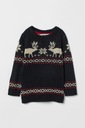 H&M sweterek dziecięcy wielokolorowy akryl rozmiar 110 (105 - 110 cm)